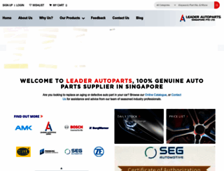 leader-autoparts.com.sg screenshot