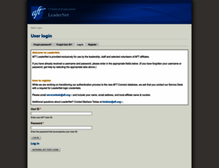 leadernet.aft.org screenshot