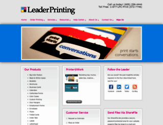 leaderprinting.com screenshot