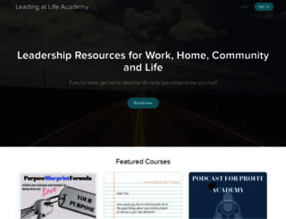 leading-at-life-academy.usefedora.com screenshot