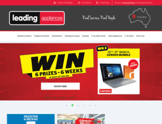 leadingappliances.com.au screenshot
