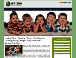 leadingcarpetcleaning.com screenshot