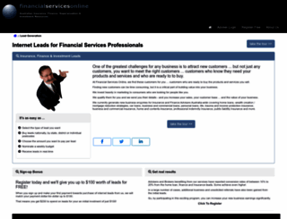 leads.financialservicesonline.com.au screenshot