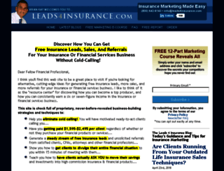 leads4insurance.com screenshot