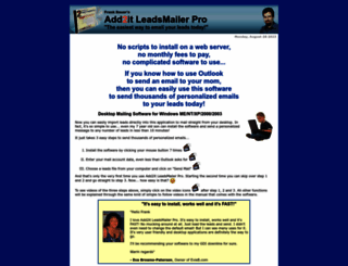 leadsmailerpro.com screenshot