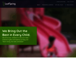 leafspringschool.com screenshot
