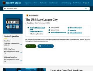 leaguecity-tx-5337.theupsstorelocal.com screenshot