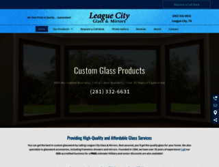 leaguecityglassandmirrors.com screenshot