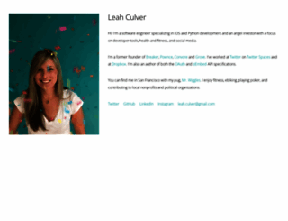 leahculver.com screenshot