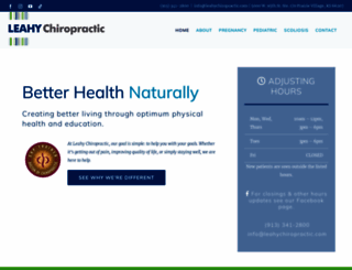 leahychiropractic.com screenshot