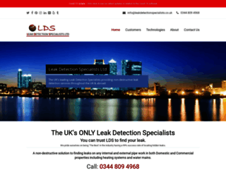 leakdetectionspecialists.co.uk screenshot