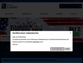 leandertx.gov screenshot