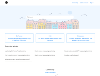 leansentry.zendesk.com screenshot