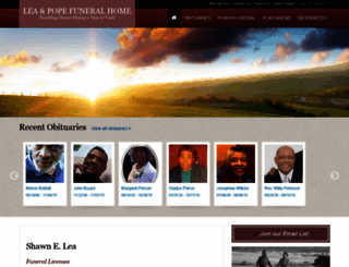 leapopefuneralhome.com screenshot