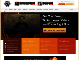 learn.guitarjamz.com screenshot