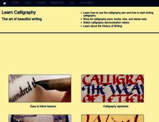 learncalligraphy.co.uk screenshot