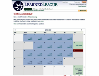 learnedleague.com screenshot