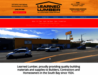 learnedlumber.com screenshot