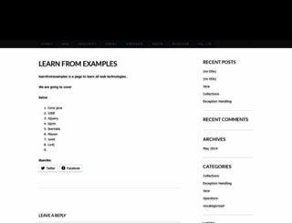 learnfromexamples.wordpress.com screenshot