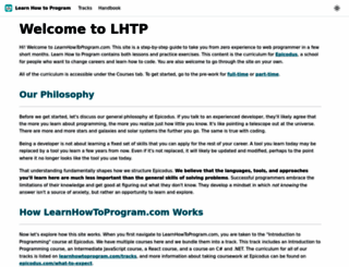 learnhowtoprogram.com screenshot