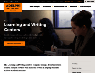 learning.adelphi.edu screenshot