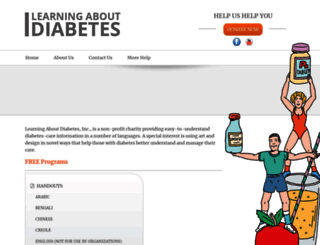 learningaboutdiabetes.org screenshot
