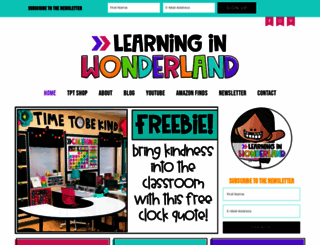 learninginwonderland.com screenshot