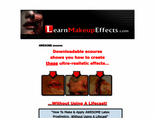learnmakeupeffects.com screenshot