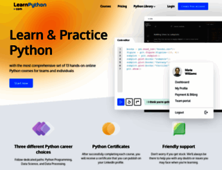learnpython.com screenshot