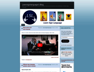 learnsignlanguage.wordpress.com screenshot