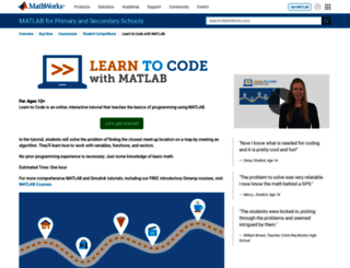 learntocode.mathworks.com screenshot