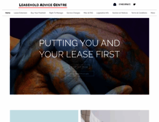 leaseholdadvicecentre.co.uk screenshot