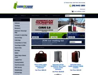 leatherandluggage.com.au screenshot
