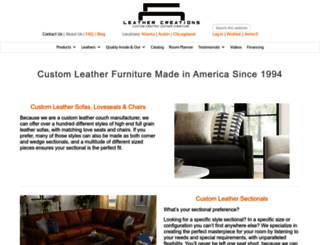 leathercreationsfurniture.com screenshot