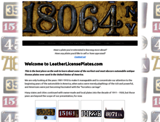 leatherlicenseplates.com screenshot