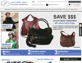 leatheronly.com.au screenshot
