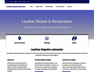leatherrepairsleicester.co.uk screenshot