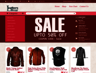 leatherswear.com screenshot