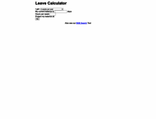leavecalculator.com screenshot