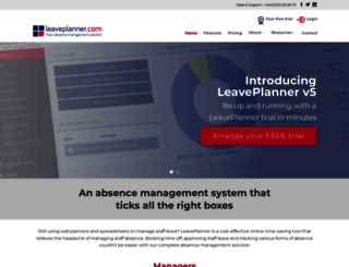 leaveplanner.com screenshot