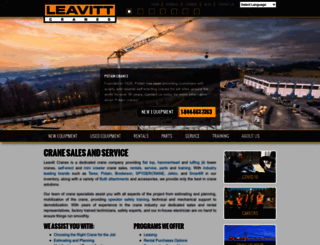 leavittcranes.com screenshot