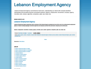 lebanonemploymentagency.blogspot.com screenshot