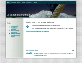 lebanonrecruitmentagency.jimdo.com screenshot