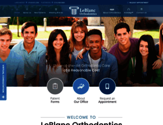 leblancorthodontics.com screenshot