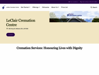 leclaircremationcentre.ca screenshot