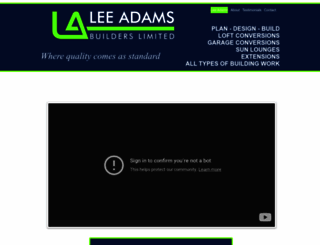 leeadamsbuilders.com screenshot