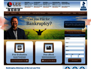 leebankruptcy.com screenshot