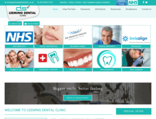 leemingdentalclinic.co.uk screenshot