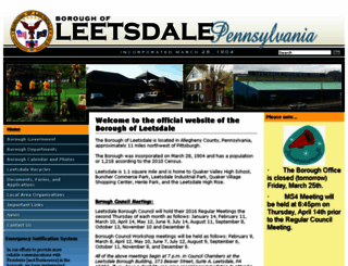 leetsdaleboro.net screenshot