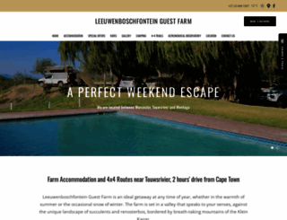 leeuwenboschfontein.co.za screenshot